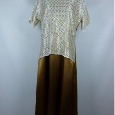 Inception sukienka maxi vintage koronka / XL
