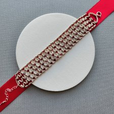 Braided Oriental Bracelet - Srebro i kryształki ❤ Szeroka bransoletka ❤ Ciekawa
