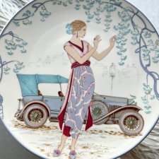 Art Nouveau - Lady with Car ❀ڿڰۣ❀ Poole England ❀ڿڰۣ❀