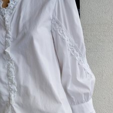 bawełniana koszula vintage z koronką