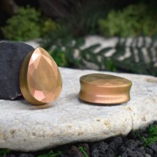 Tunele do uszu 22mm fasetowane łezki / plugi, rozpychacze, tapery, tunele siodłowe #253