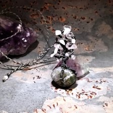DRZEWO ŻYCIA agat mszysty kryształ górski Yggdrasill / drzewko szczęścia ~ delfina dolls mikro makrama