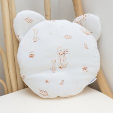 podusia bambusowa z uszkami uszy poduszka płaska dla niemowlaka miś