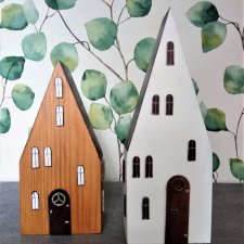 Domki z drewna - prezent, dekoracja.