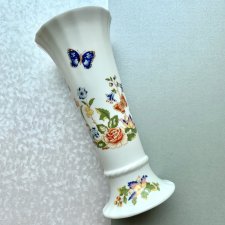 AYNSLEY - Wazon flet ❀ڿڰۣ❀ Cottage Garden ❀ڿڰۣ❀ Delikatna porcelana, kwiaty i motyle