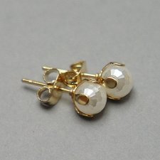 Dots - pearls white /alloys collection/ - sztyfty
