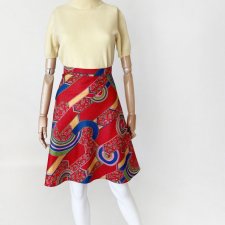 Kolorowa spódnica vintage lata 70te 60te