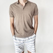 Massimo Dutti koszulka polo z dzianiny