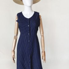 Włoska sukienka w groszki vintage