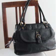 Indigo torba vintage czarna pakowna