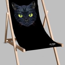 Leżak Black z kotem