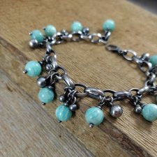 Bransoletka - zawieszki amazonitu