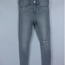 River Island szare spodnie jeans dziury / 36