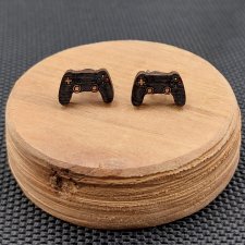 Kolczyki drewniane dla gracza PS KONTROLER PAD