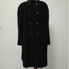 JAEGER* wełniany czarny płaszcz XL-XXXL
