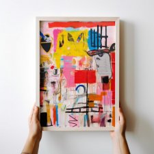 Plakat kolorowa abstrakcja - format 40x50 cm