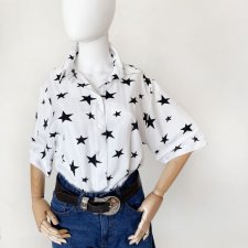 Koszula vintage w gwiazdy oversize oldschool