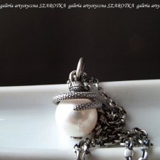 SSSTRAŻNIK SSSKARBU naszyjnik z naturalnej perły i srebra