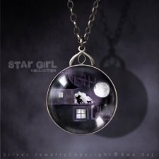Star Girl Collection - Dwustronny Srebrny Medalion