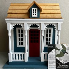 Luxury Birdhouse Blue Bristol Cottage Charmers Handmade ❤ Wyjątkowy dom dla ptaków ❤ Duży, drewniany