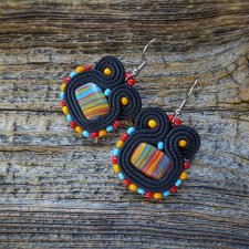 Kolorowe kolczyki soutache