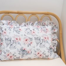 Poduszka bawełna z falbana 60x40