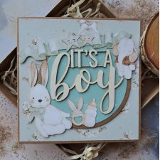 Kartka na baby shower dla chłopca