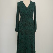 NEW LOOK* butelkowa zieleń sukienka dzianinowa M