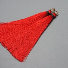 Maxi boho /red - emerald/  - kolczyki