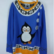 Crimbofreaks sweter z pingwinem akryl / 3XL