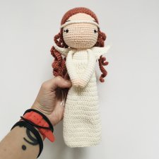Anioł stróż lalka maskotka szydełkowa handmade