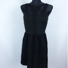 Topshop czarna sukienka mini zip 6 / 34