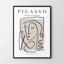 Plakat W stylu Picasso szkic kobiety - format 30x40 cm