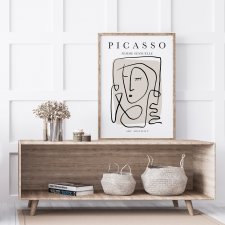 Plakat W stylu Picasso szkic kobiety - format 40x50 cm