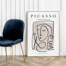 Plakat W stylu Picasso szkic kobiety - format 50x70 cm