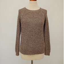 Rocha.John Rocha* beżowo-złoty sweter M/L