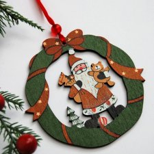 Finlandia, Laponia, święty Mikołaj, wieniec, drewniana zawieszka na choinkę