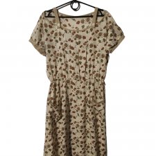 Beżowa sukienka vintage