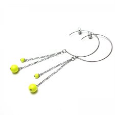 Alloys Collection -pętelki /neon yellow/ 2019/- kolczyki