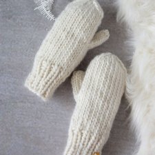 Wełniane rękawiczki WOOLY złamana biel