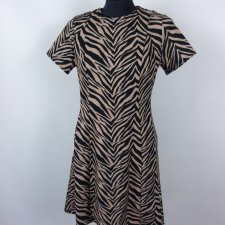 Dorothy Perkins trapezowa sukienka zebra 8 / 36