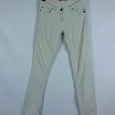 Maison Scotch cienki sztruks skinny ecru W27 L32