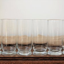 Szklanki ręcznie formowane, Dubeczno 0,3l, 2 komplety po 6 sztuk, vintage