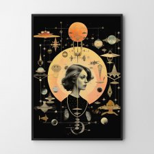 Plakat Kobieta astrologia kolaż  - format A4