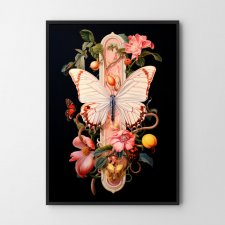 Plakat botaniczny czarny - format 30x40 cm