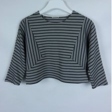 Noisy May szara bluzka oversize w paski / XS