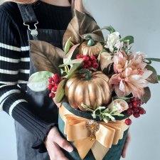 Flowerbox jesienny Zieleń i złoto