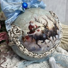 Bombka, bombki choinkowe decoupage, ręcznie robione