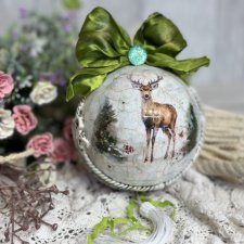 Bombka, bombki choinkowe decoupage, ręcznie robione