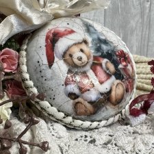 Bombka, bombki choinkowe, ręcznie robione decoupage